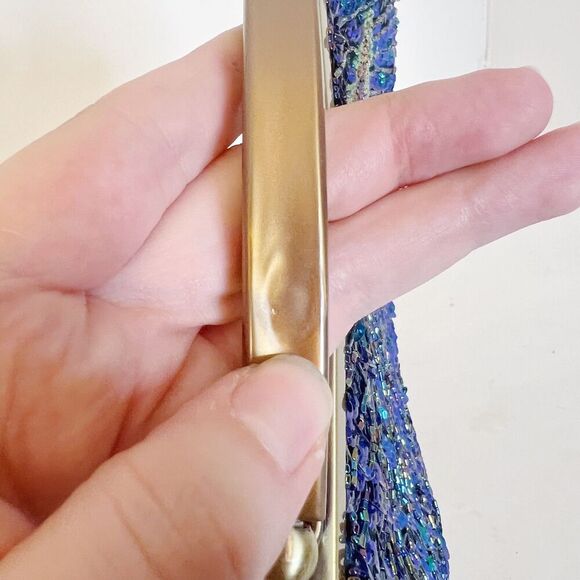 Vintage Style Peacock Beaded Evening Bag Clutch - Picture 7 of 7